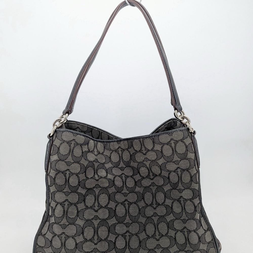 Coach Black and Gray Signature Bag